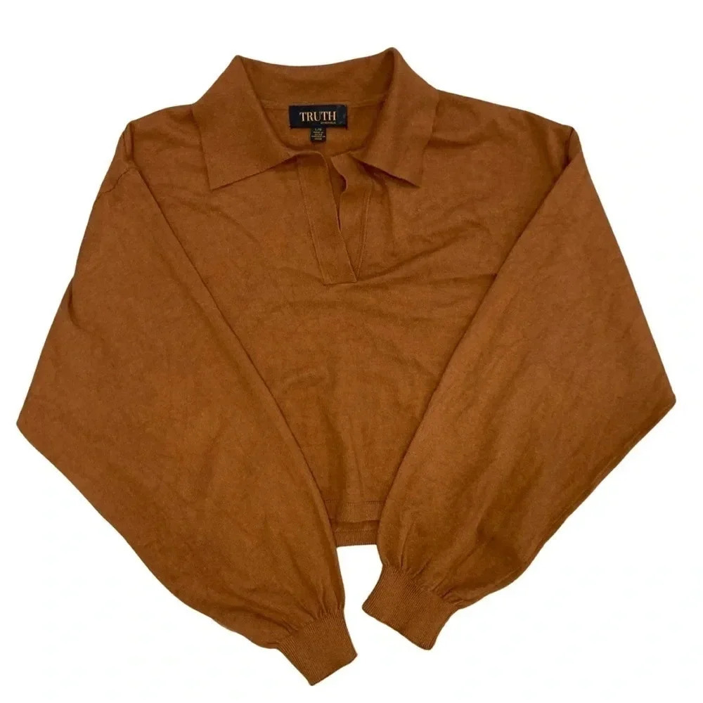 Truth by Republic  Knit Top / Sweater | Copper Brown | Size Large